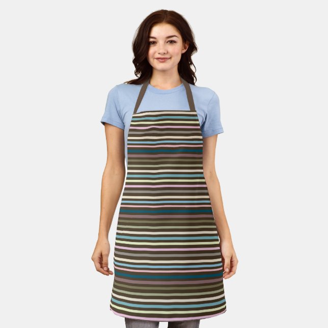 Tablier Cozy stripes apron (Porté)