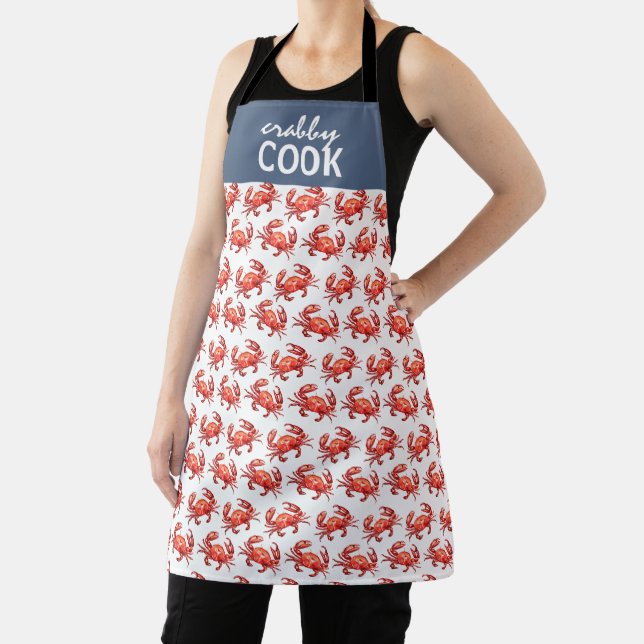 Tablier Crabby Cook Funny Crab Motif (Insitu)