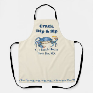 Tablier Crabe bleu côtier joyeux