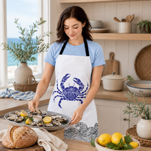Tablier Crabe Bleu – Cuisine Nautique Côtière