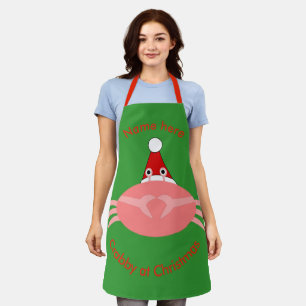 Tablier Crabe de Noël personnalisé