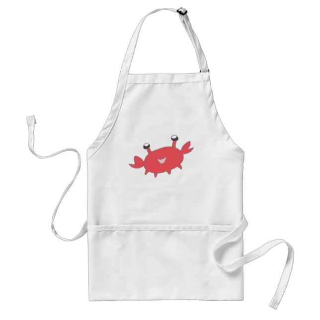 Tablier Crabe rouge heureux mignon (Devant)