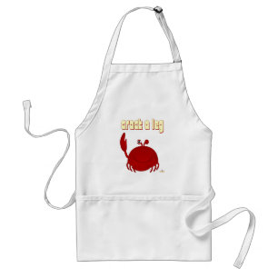 Tablier Crabe Rouge Souriant Crack Une Jambe