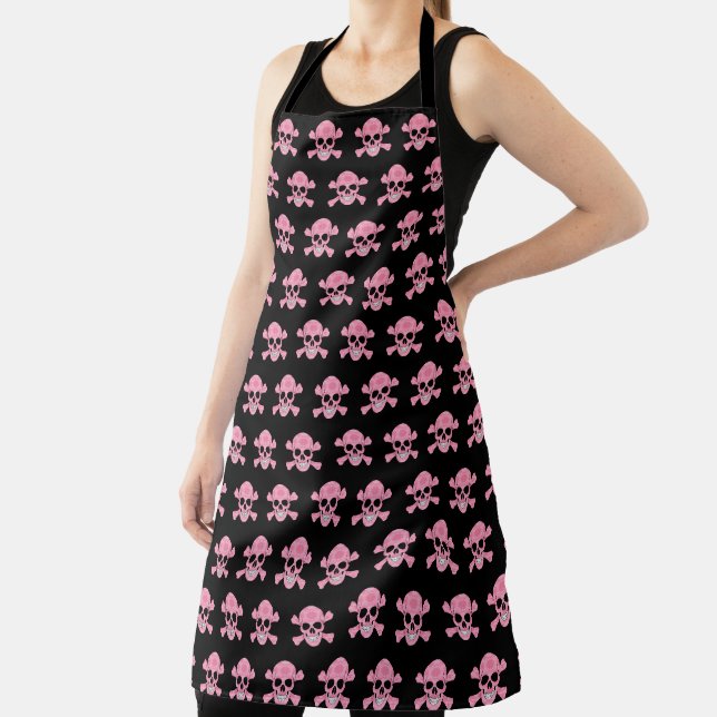 Tablier Crâne De Camouflage Rose Et Traverses (Insitu)