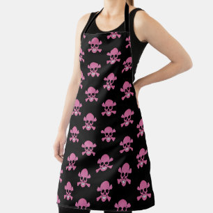 Tablier Crâne Parties scintillant Rose Et Crossbones