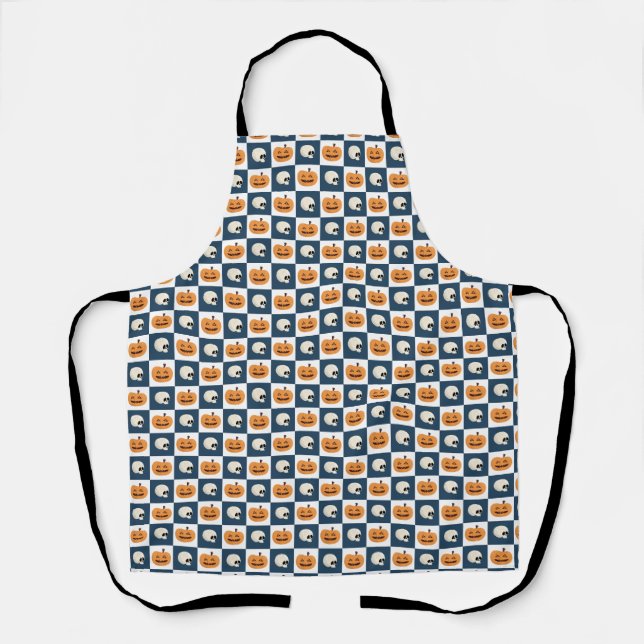 Tablier Crânes et Citrouilles (Recto)