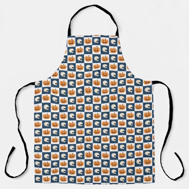Tablier Crânes et Citrouilles (Recto)