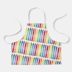 Tablier Crayons arc-en-ciel colorés Motif