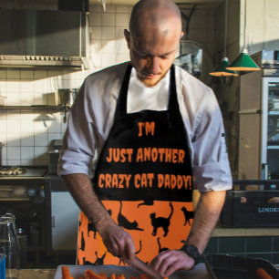 Tablier Crazy Cat customisé Daddy Halloween