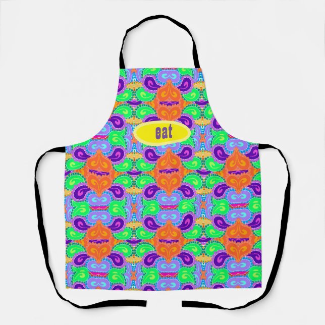Tablier Crazy Paisley Fun Wild Design (Recto)
