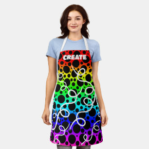 Tablier CREATE Rainbow Polka Dotée Apron