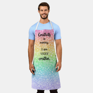 Tablier Créativité est Messager Rainbow Doodles Funny Apro