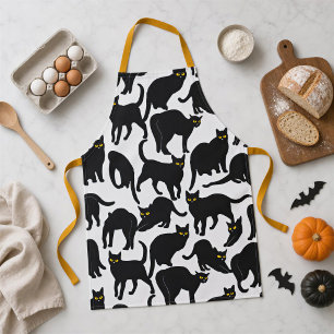 Tablier Creepy Halloween Black Cat