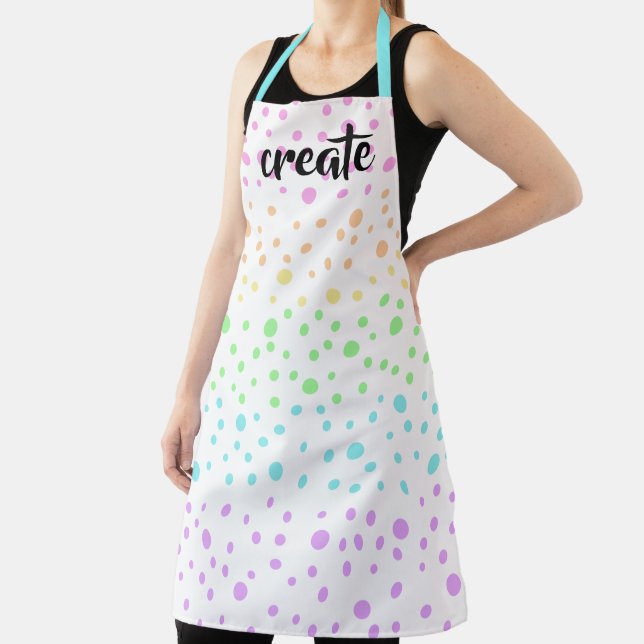 Tablier "Créer" Pastel Arc-en-ciel Pois Apron (Insitu)