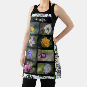 Tablier Créer votre propre jardin fleurs photo collage tab