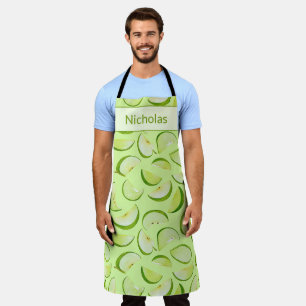 Tablier Créez votre propre motif de tranche de pomme verte