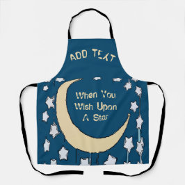Tablier Crescent Moon Cartoon Design ajouter du texte, Apr