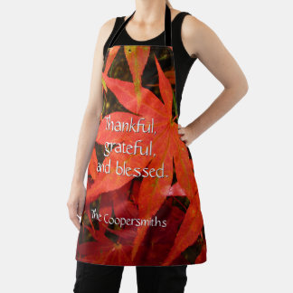 Tablier Crimson Maple Feuilles - Personnalisé