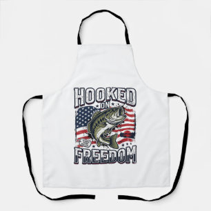 Tablier Crochet de pêche patriotique accroché à la liberté