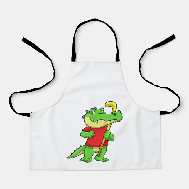 Tablier Crocodile à Field hockey avec bâton (Recto)