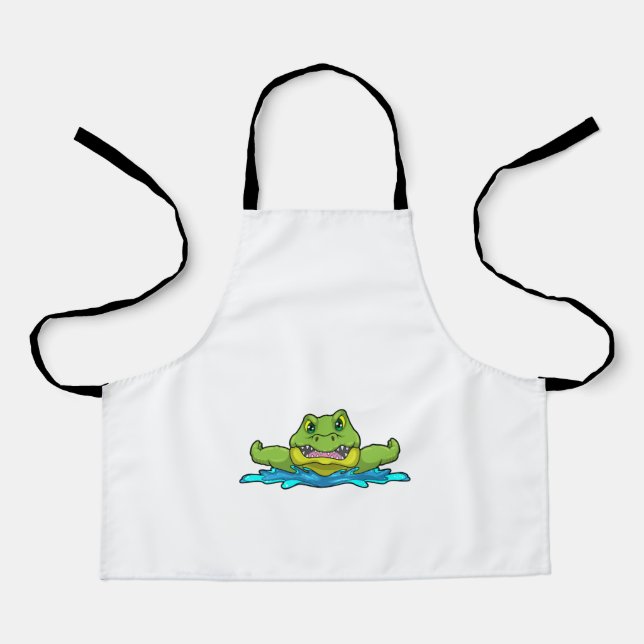 Tablier Crocodile à nager dans l'eau (Recto)