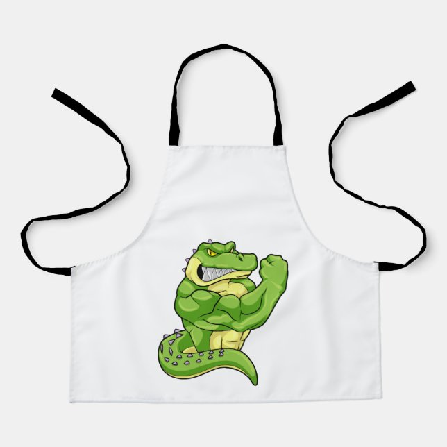 Tablier Crocodile comme Bodybuilder & grands Muscles (Recto)