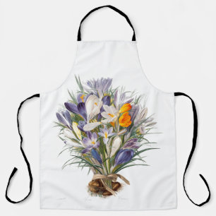 Tablier Crocus Spring Flower Botanique Floral Art
