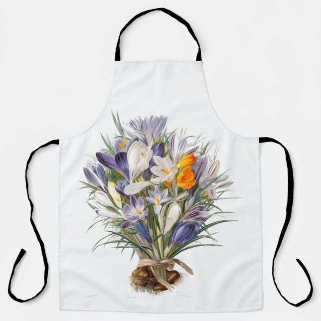 Tablier Crocus Spring Flower Botanique Floral Art (Recto)