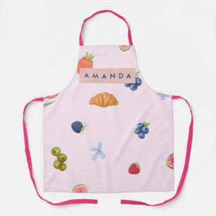 Tablier Croissant Personnalisé Fantaisiste & Motif de Baie