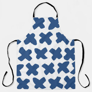 Tablier Croix Shibori : Indigo Batik Motif
