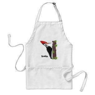 Tablier Cue drôle Pileated woodpecker dessin d'illustratio