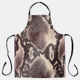 Tablier Cuir serpent : texture brune transparente