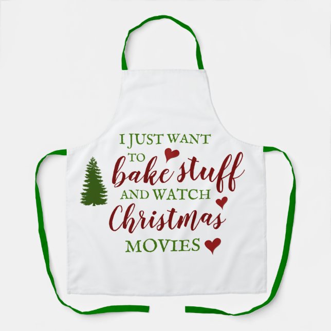 Tablier Cuire et regarder les films de Noël (Recto)