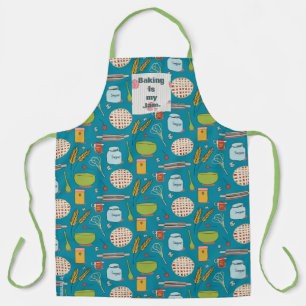 Tablier Cuire un motif en tissu à tarte avec patch personn