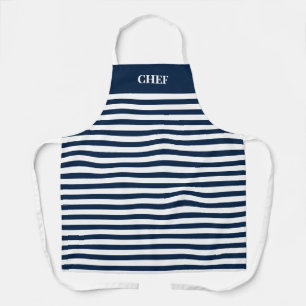 Tablier Cuisine à rayures bleu et blanc marine