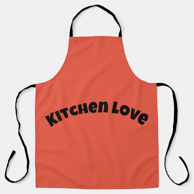 Tablier Cuisine amour apprentis simples pour unisex (Recto)
