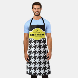 Tablier Cuisine artisanale noire et blanche classique
