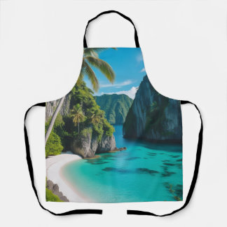 Tablier "Cuisine au Paradis : Anse Tropicale "