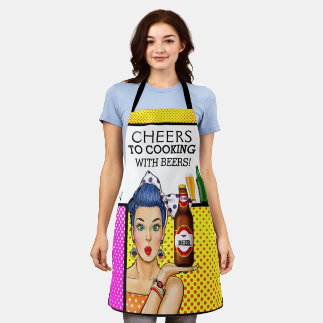 Tablier Cuisine Avec Apron Humour BIÈRE (Porté)