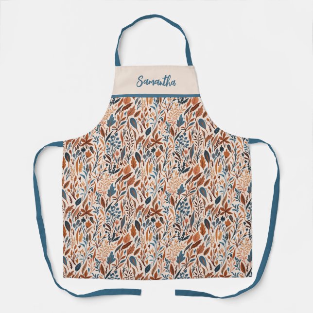 Tablier Cuisine avec feuilles de chute personnalisées (Recto)