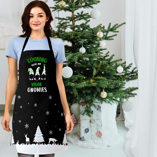 Tablier Cuisine Avec Mes Gnomies Vegan, Cuisine Vegan Apro (Créateur téléchargé)