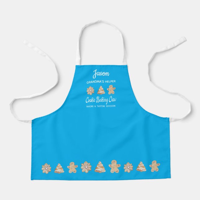 Tablier Cuisine biscuit Crew Blue Children Baking (Recto)