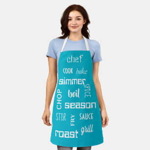 Tablier Cuisine Chef Mots Ai Aqua Apron