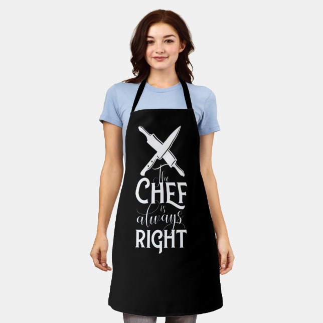 tablier cuisine cuisinière noir pour femmes - tabl (Porté)