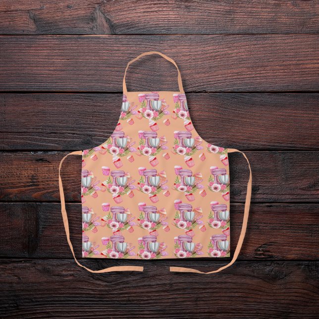 Tablier Cuisine Cupcake & Mixer Colorée Poche Apron (Créateur téléchargé)