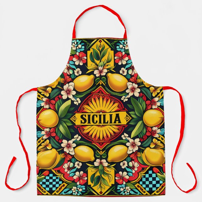 Tablier Cuisine de citrons Sicilia (Recto)