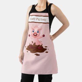 Tablier cuisine de dame de porc mignonne