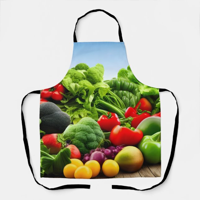 Tablier Cuisine de fruits et légumes biologiques (Recto)