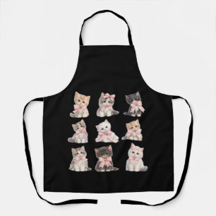 Tablier Cuisine de l'amoureux des chats mignons Arc-en-cie
