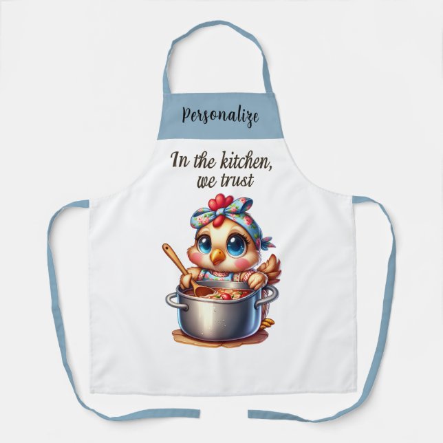 Tablier Cuisine de poulet mignonne sur le devis de cuisine (Recto)